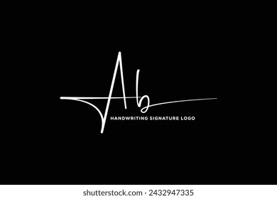 AB initials Handwriting signature logo. AB Hand drawn Calligraphy lettering Vector. AB letter real estate, beauty, photography letter logo design.