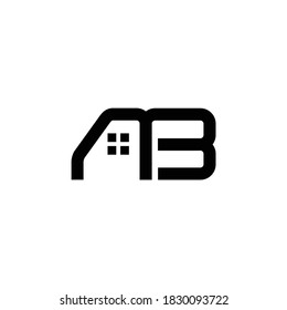 AB initials logo and creative minimalist design house logo