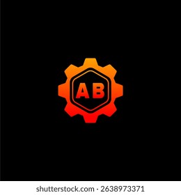 AB Initials Tech Logo Vector Art Icons and Graphics