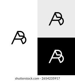 ab intial monogram vector icon illustration