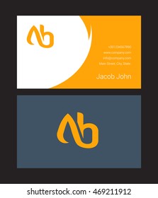 A&B Joint letter logo, with Business card
