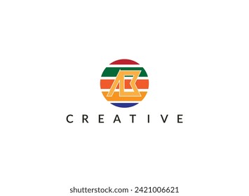 AB  latter logo useful and unique latter