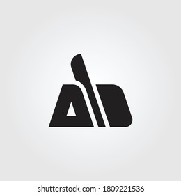 AB letter abstract bold logo design vector for multiple use 