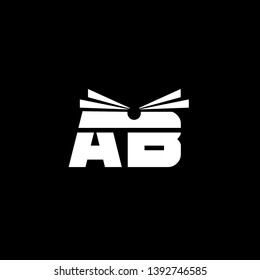 AB letter Book icon vector template