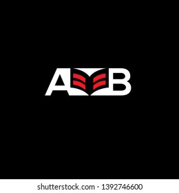 AB letter Book icon vector template