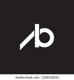 AB ab letter design logo logotype icon concept with serif font and classic elegant style look vector illustration. AB Letter Logo Design Template Vector Illustration.