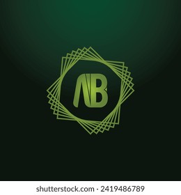 AB ab letter design logo logotype icon concept with serif font and classic elegant style look vector illustration. AB Letter Logo Design Template Vector Illustration.