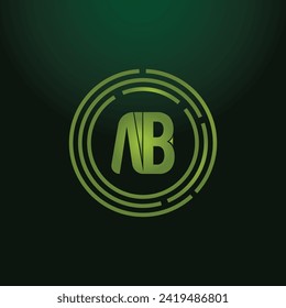 AB ab letter design logo logotype icon concept with serif font and classic elegant style look vector illustration. AB Letter Logo Design Template Vector Illustration.