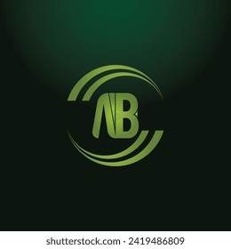 AB ab letter design logo logotype icon concept with serif font and classic elegant style look vector illustration. AB Letter Logo Design Template Vector Illustration.