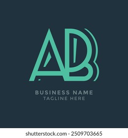 AB letter design logo, logotype icon concept