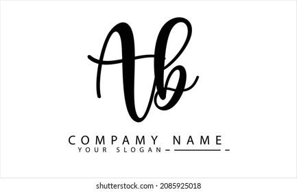Design-Logo für AB-Buchstaben. Logo-Vektorgrafik des Typs AB