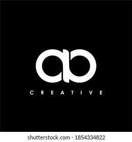 AB Letter Initial Logo Design Template Vector Illustration	
