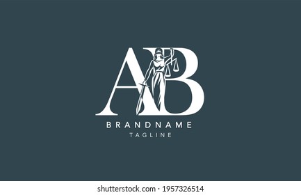 AB Letter law legal logo design
