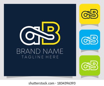 Logo-Element der Ab-Buchstaben-Linie ab-Letter-Logo.Modernes Brieflogo.
