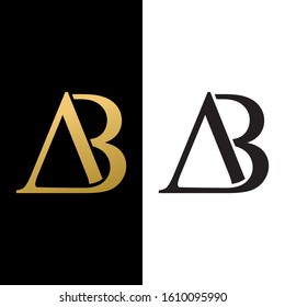 AB Letter Linked Luxury Premium Logo