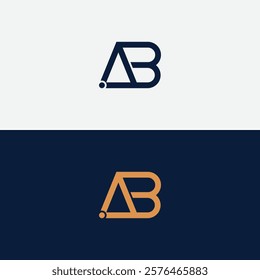 ab letter logo, a letter logo, b letter logo, minimal, modern, vector monogram
