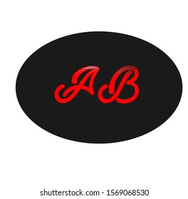 AB letter logo with background.AB letter icon.