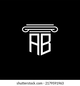 AB letter logo creative design with vector graphic