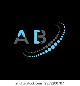 AB letter logo creative design. AB unique design.
