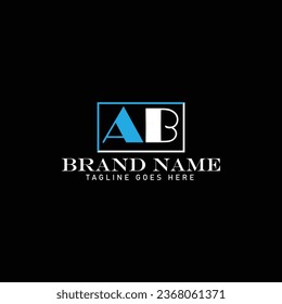 AB letter logo creative design with vector graphic, AB simple and modern logo.