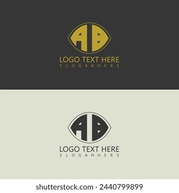 AB letter logo creative design.