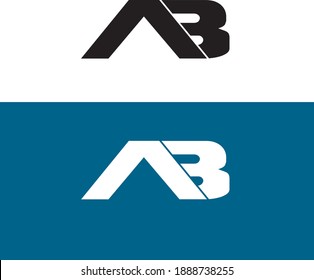 AB  Letter Logo. Creative Line Letters Design Vector Template.
