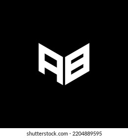 AB-Brief-Logo-Design mit schwarzem Hintergrund in Illustrator. Vektorlogo, kalligraphische Designs für Logo, Poster, Einladung, etc.