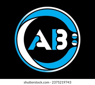AB-Buchstaben Logo-Design mit kreisförmigem Design AB Logo mit einzigartigem und einfachem Design.