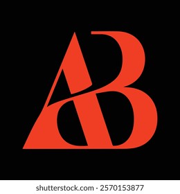 AB Letter Logo Design  Clean and Modern Typography for Business Branding