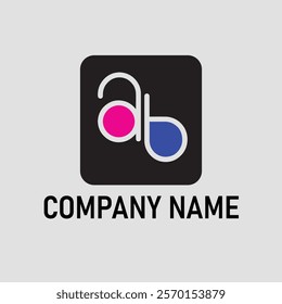 AB Letter Logo Design  Clean and Modern Typography for Business Branding