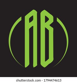 AB Letter Logo Design Creative Icon Modern Letters Vector Logo