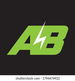 AB Letter Logo Design Creative Icon Modern Letters Vector Logo