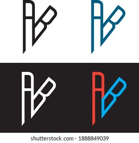 AB  Letter Logo Design with a Creative logo
