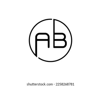 elemento de diseño de logotipo de letras AB