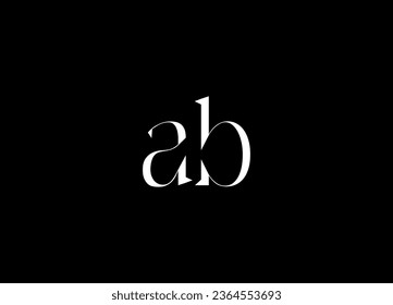 AB letter logo design and monogram logo design