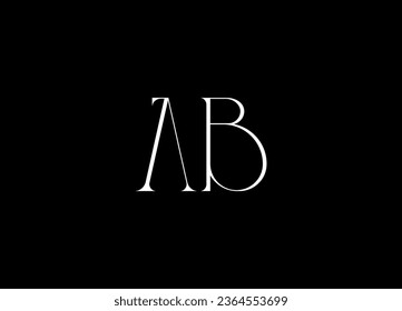 AB letter logo design and monogram logo design