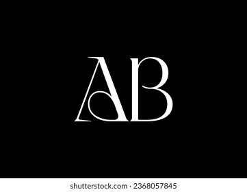AB letter logo design and monogram logo design