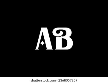 Diseño de logotipo de letras AB y diseño de logotipo de monograma