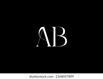 AB letter logo design and monogram logo design