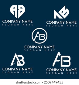 AB letter logo design set