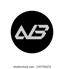 Diseño de logotipo de letras AB con estilo sencillo