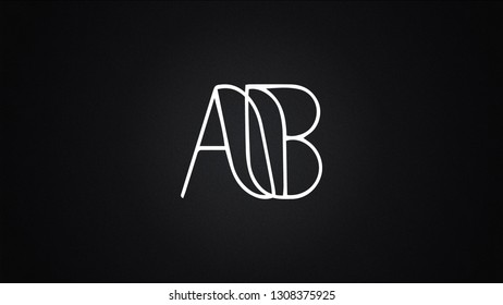 AB Letter Logo Design Template Vector
