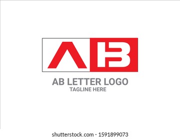ab letter logo design and template