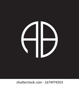Plantilla de diseño del logotipo de letras AB. logotipo o icono de las iniciales ab  