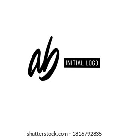 AB Letter logo Design Template Vector. Modern letters A B, A&B Alphabet icon.