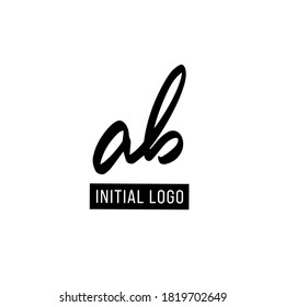AB Letter logo Design Template Vector. Modern letters A B, A&B Alphabet icon.