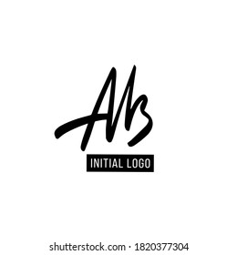 AB Letter logo Design Template Vector. Modern letters A B, A&B Alphabet icon.