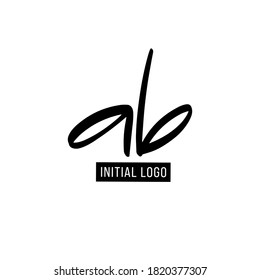 AB Letter logo Design Template Vector. Modern letters A B, A&B Alphabet icon.