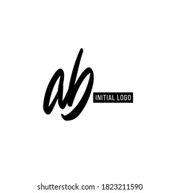 Vector de plantilla de diseño de logotipo de letras AB. Letras modernas A B, icono de alfabeto A&B.