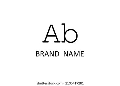 AB Letter logo Design Template Vector. Modern letters AB, A, B Alphabet icon.